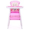 Yinvani Multipurpose Adjustable Highchair, Baby Toddler Dinning Table with Feeding Tray and 5-Point Safety Buckle - 3 of 4