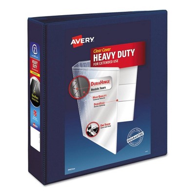 2" Heavy Duty View Ring Binder with One Touch EZD Rings Navy Blue - Avery