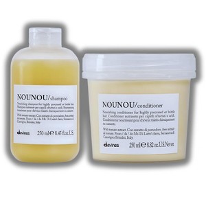 Davines Nounou Nourishing Illuminating Shampoo (8.45 oz) & Conditioner (8.82 oz) - Restores Softness, Shine & Repair for Dry Hair - Dou Set - 1 of 2