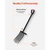 VEVOR Garden Fork, 5-Tine Gardening Pitchfork with Metal Handle, 41 in Heavy Duty Digging Fork with Y Grip, Forged Steel Spading Fork, Black - 4 of 4