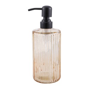 Unique Bargains Elegant Vertical Pattern Soap Pump Dispenser for Bathroom 16.9oz 1 Pc - 1 of 4