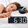 Unique Bargains Small Digital Corded Dimmable Electric Alarm Clock 6.3 x 2.4 x 1 Inches - 3 of 4