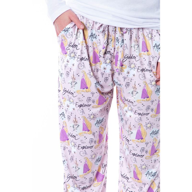 Disney Princess Rapunzel Tangled Womens Super Soft Loungewear Pajama Pants Pink, 2 of 5