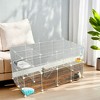 Small Animal Playpen, Pet Playpen for Rabbit Guinea Pig Cage, Zip Ties Included,  Metal Wire Apartment-Style Two-Story Pet Premium Villa - 3 of 4