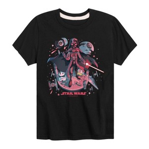 Boys' - Star Wars - Darth Vader Illu Short Sleeve Graphic T-Shirt - 1 of 4