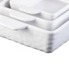 3 Pack Baking Dish, Ceramic Bakeware Set, Porcelain Baking Pan Deep with Handles, Rectangular Casserole Dish for Oven, Lasagna Baking Pans - 4 of 4