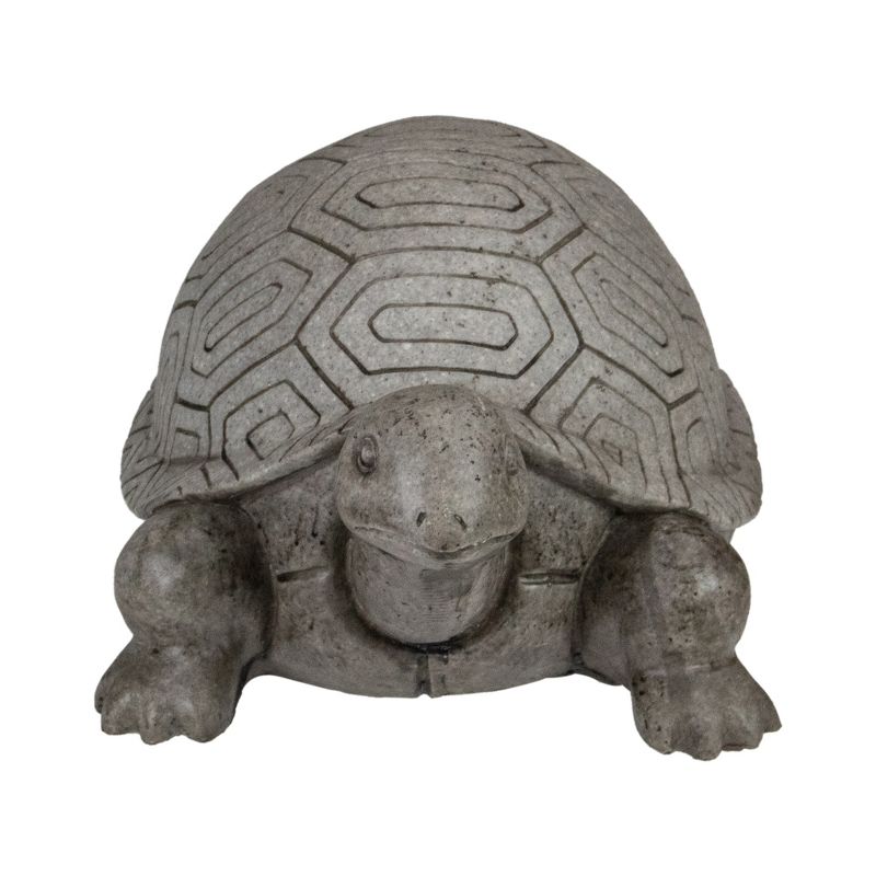 Northlight 11.75" Polished Gray Turtle Outdoor Garden Statue, 5 of 6