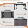 Hardtop Gazebo, with Galvanized Steel Double Roof Canopy, Curtain and Netting, Permanent Gazebo Pavilion for Outdoor - 2 of 4