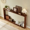 FURNIinspire Console Tables 70.1"Corrugated Texture Storage Table, Narrow Console Table for Entryway, Entryway Table, Walnut Brown, 8.7"*70.1"*35.5" - 2 of 4
