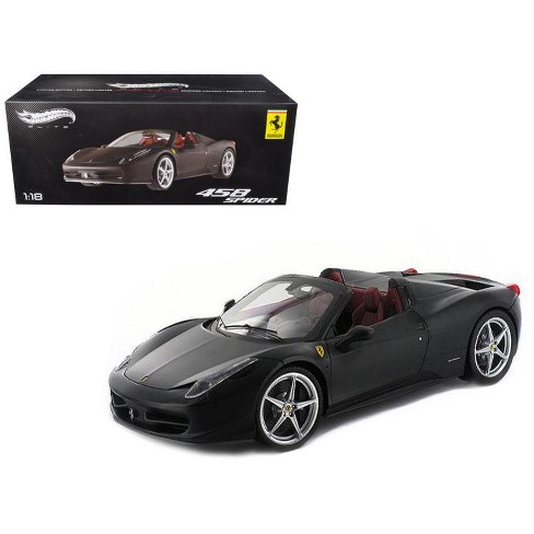 Ferrari 458 Italia Spider Matt Black Elite Edition 1/18 Diecast