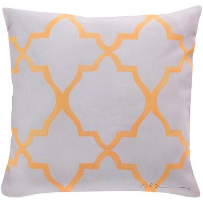 Mark & Day Muddy 20"H x 20"W Square Pillow Cover No Insert Coastal Yellow Throw Pillow