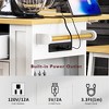 YOOCOZZ 3-Piece Classic Rolling Kitchen Island Set with 2 Bar Stools, Drop Leaf, Power Outlet and Large Storage Space - 4 of 4