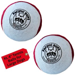 Pacific Pups Giant Tennis Balls for Dogs - 2 pack - Giant Dog Tennis Balls for Large Dogs - 1 of 4