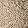 PAGED Modern 20 x 20 Inch Round Pouf with Diamond Texture, Knitted Cotton Bean Bag Chair for Living Room, Bedroom, Dorm, No Assembly - 4 of 4
