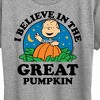 Women's - Peanuts - I Believe In The Great Pumpkin Short Sleeve Graphic T-Shirt - 2 of 4