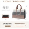 15.6 Inch Work Bags for Women, Vintage Leather Laptop Tote Bag, Waterproof Computer Bags with Clutch Purse - 4 of 4