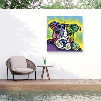 "The Baby Pit Bull" Outdoor Canvas