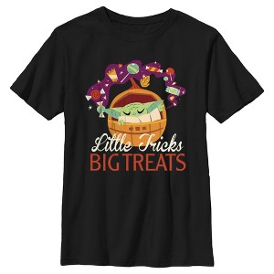Boy's Star Wars The Mandalorian Halloween Grogu Big Treats T-Shirt - 1 of 4
