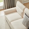 GDFStudio Prylo 82" Modern 3-Seater Iron and Wood Snow-Velvet Upholstered Sofa with Nailhead Trim - 4 of 4