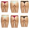 Just Intimates Laser Cut Thongs Panties for Women  Underwear (Pack of 6) - 3 of 3