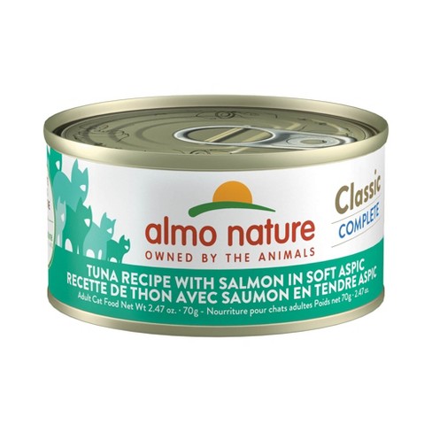 Classic Complete Cat Tuna Recipe W/ Salmon In Soft Aspic Can food, 12 Pack - image 1 of 4