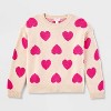 Girls' 'Heart' Pullover Sweater - Cat & Jack™ Oatmeal - image 4 of 4