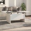 vidaXL Coffee Table White 31.5"x19.7"x16.7" Engineered Wood - 2 of 4