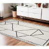 Ivory And Black Geometric Area Rug - 2 of 4