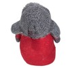 Northlight LED Lighted Plush Gnome with Long Beard Christmas Figure - 8.25" - Red and Gray - 4 of 4