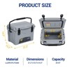 35 Quart Heavy Duty Portable Ice Cooler - Insulated Camping Cooler with Cup Holder, Fish Ruler & Bottle Openers for Beach, Boat & Picnics White - 4 of 4