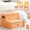 Kings Brand Furniture Wooden Toddler Step Stool for Kids with Storage for Bedroom, Bathroom, Kitchen - 3 of 4