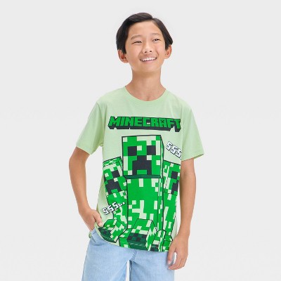 Boys' Minecraft Short Sleeve T-Shirt - Green