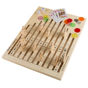 Toy Time Vintage-Style Wooden Tabletop Horse Race Game for Adults and Kids - 1 of 4