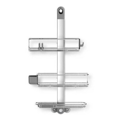 Adjustable Stainless Steel and Aluminum Shower Caddy with Suction Mount