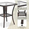 Aukfa 3-piece Outdoor Chair & Table Set, 2 Rocking Chairs and a Square Table for Garden, Patio, or Balcony - 3 of 4