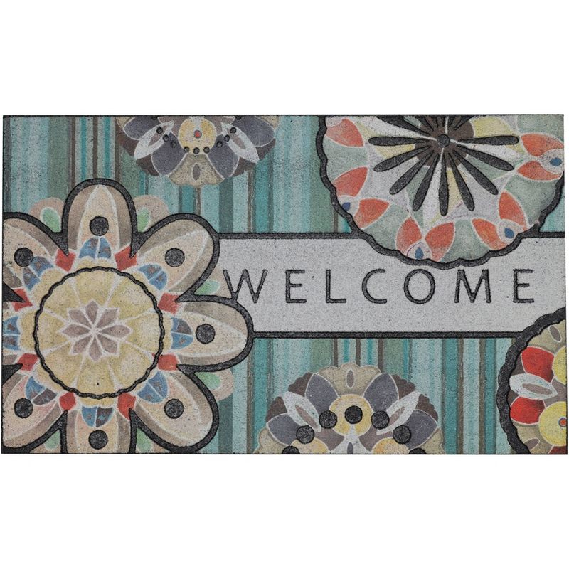 1&#39;6&#34;x2&#39;6&#34; &#39;Welcome&#39; Playful Medallion Doorscapes Mat - Mohawk, 1 of 5