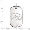 Black Bow Jewelry 14k White Gold Iowa Hawkeyes NCAA Large Pendant - 2 of 3