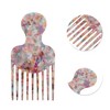 Unique Bargains Round Handle Marble Hair Insert Comb 1 Pc - 2 of 4