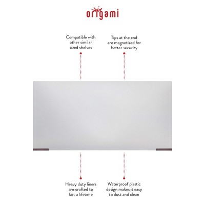 Origami Set of 8 Magnetic Wire Shelf Liners for R4 and R5 Series ...