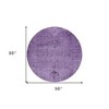 Purple Eggplant And Lavender Oriental Washable Indoor Outdoor Area Rug - 3 of 4