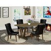 HomeStock 5-Piece Natural Oak Finish Solid Wood Top Dining table with 4 Chairs - 2 of 4