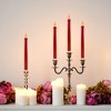 Lumabase 4ct Battery Operated Taper Candles Red - 3 of 4