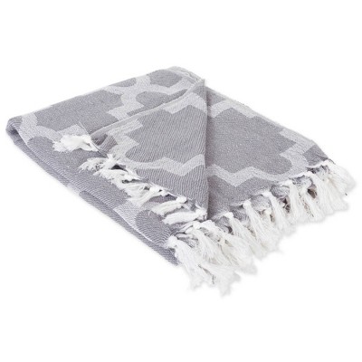 Lattice Throw Blanket Gray - Design Imports