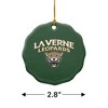 University of La Verne Primary Logo Porcelain Scalloped Holiday Christmas Tree Ornament - 3 of 4