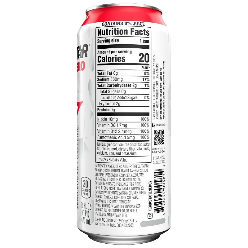 Rockstar Pure Zero Fruit Punch Energy Drink - 16 fl oz can, 5 of 6