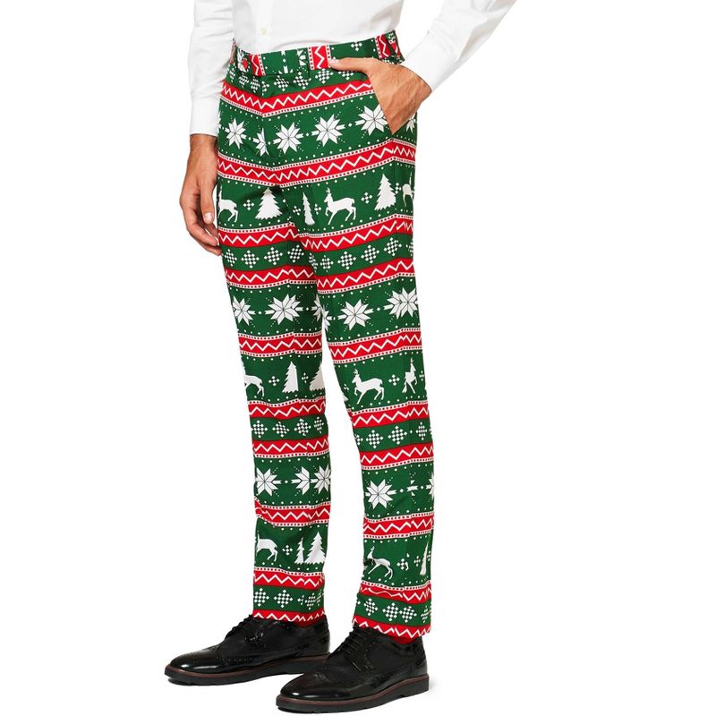 OppoSuits Men's Christmas Suit - Festive Green, 4 of 5