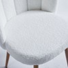 Kumasinova 18.5"H Modern Elegant Dining Chairs with Iron Tube Legs&Curved Back,Set of 2,Dining Room Chairs with Faux Fur Upholstery - 3 of 4