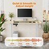 48x24in Electric Standing Desk With 2 Rear End Wiring Holes, Hook Adjustable Height Stand Up Desk, Memory Computer Workstation Desk For Office - 2 of 4