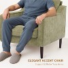 Modern Comfy Accent Chair,Linen Fabric Upholstered Single Sofa with Back Pillow and Wood Legs - 4 of 4