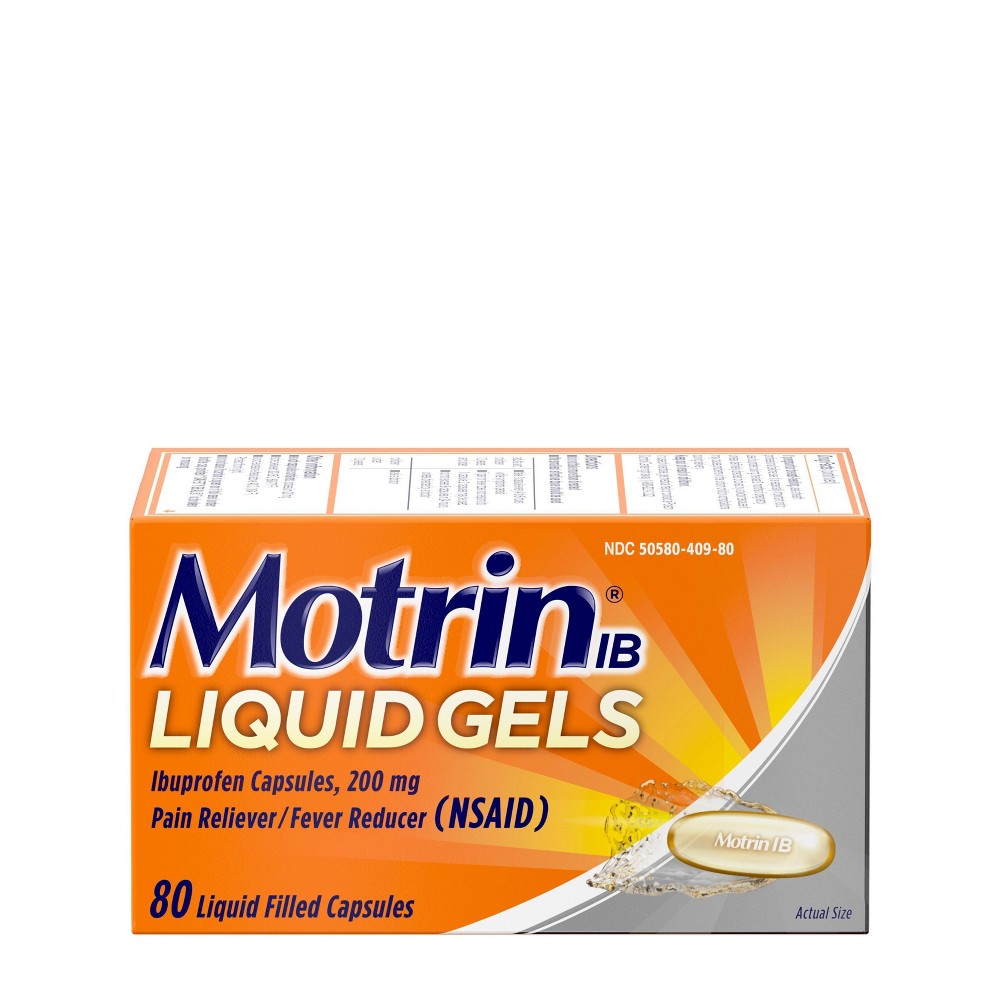 GTIN 300450409805 product image for Motrin IB Pain Reliever & Fever Reducer Liquid Gels - Ibuprofen (NSAID) - 80ct | upcitemdb.com